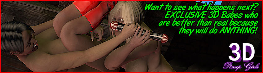 Lesbians using toys at 3D Pinup Girls!